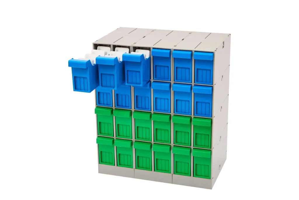 warehouse plastics bins for tools and spare gathering